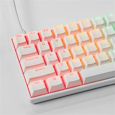 Zifriend T Keys Mechanical Keyboard Rgb Backlit Hot Swappable White Vibe Gaming
