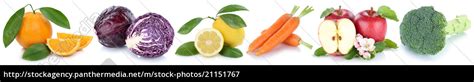 Obst Und Gemüse Früchte Apfel Orange Karotten Stockfoto 21151767 Bildagentur Panthermedia