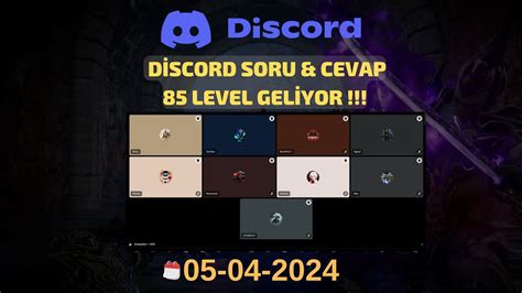 Rise Online World Discord Soru Cevap Yayını 05 04 2024 85 Level CAP