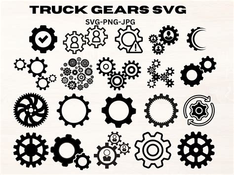 Truck Gears Svg Gears Svg Gears Clipart Gears Png Car Gear Svg