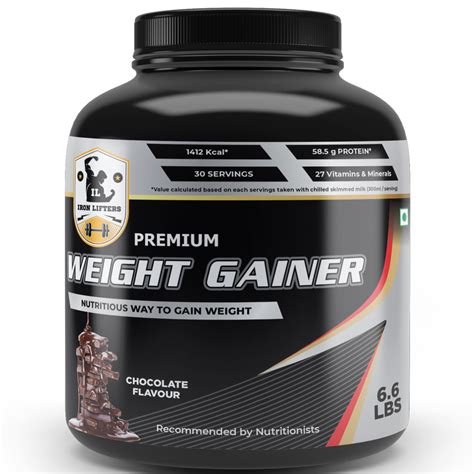 Iron Lifters Premium Weight Gainer Chocolate Flavor Kg Packaging