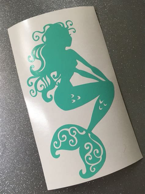 Mermaid Decal Mermaid Silhouette Decal Mermaid T Decal