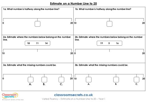 04 3 Estimate On A Number Line To 20 Classroom Secrets