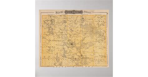 Map of Freeborn County, Minnesota Poster | Zazzle