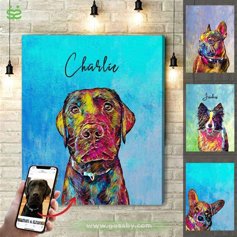 Custom Pet Portraits Whimsical Oil Painting Dog Portrait Cat Portrait