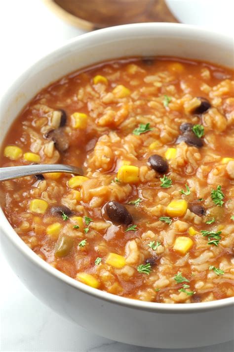 Beans and Rice Taco Soup - The Toasty Kitchen