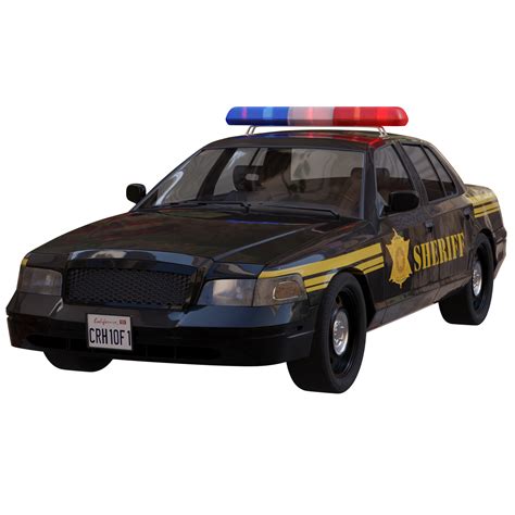 3d Render Sheriff Car With Transparent Background 46902009 Png
