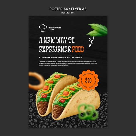 Plantilla De P Ster De Restaurante De Comida Deliciosa Archivo Psd Gratis