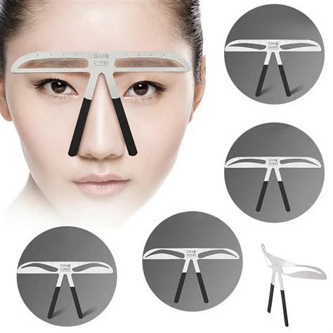 Pochoir à sourcils règle de mesure modèle d équilibre 3d outil de