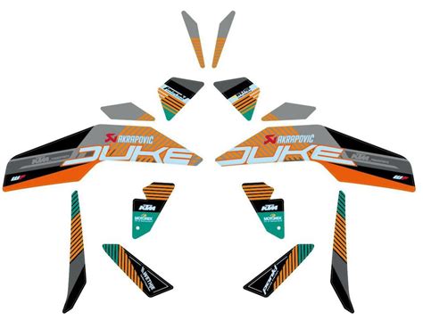 KTM Factory Graphics Kit 200/390 Duke 2017-2021 - KTM Twins