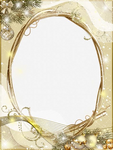 Праздничная рамка Новогодний орнамент psd
