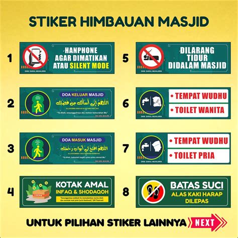 Jual Stiker Himbauan Larangan Untuk Masjid Dan Musholla Bahan Stiker