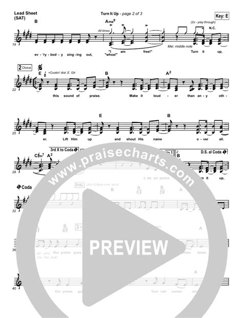 Turn It Up Sheet Music PDF (Planetshakers) - PraiseCharts