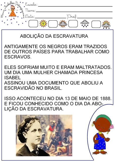 Atividades Sobre A Escravidão No Brasil 4o Ano Com Gabarito