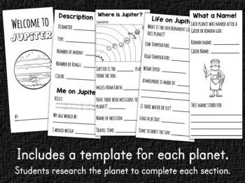 Planets Of The Solar System Space Trifold Travel Brochure Research