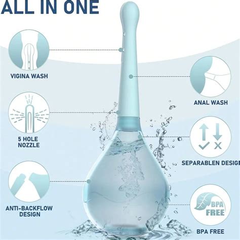 1 Peça Enema Anti Refluxo Limpador Vaginal Lavagem Vaginal Limpeza Anal Brinquedo Sexual