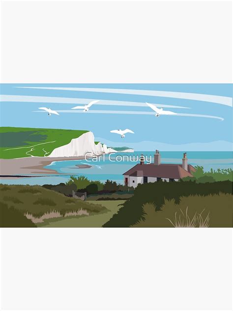 "Seven sisters chalk cliffs" Poster by cjnconway | Redbubble