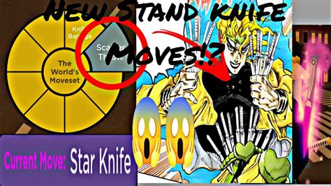 New Stand Knife Moves Sneak Peak JoJo Timestop Battlegrounds YouTube