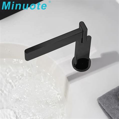 New Hot Sale Black Brass Extra Long Spout Single Handle One Hole Basin Sink Mixer Faucet