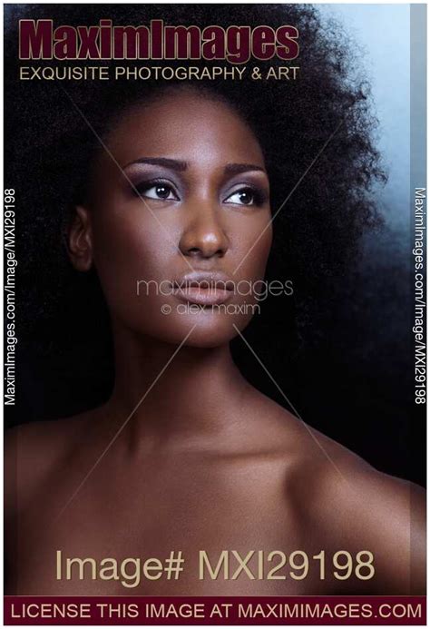 Photo Of Beauty Portrait Of Black African American Woman With Natural