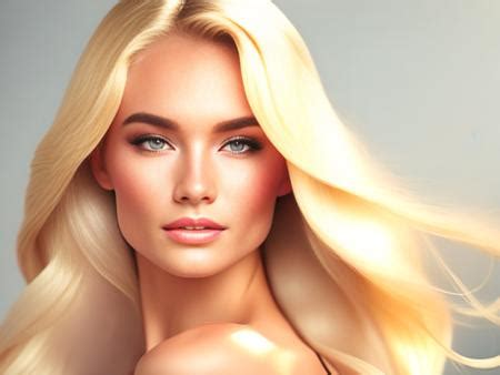 Sensual Portrait Of A Beautiful Blonde Woman With Clean Skin And Stunning Features Image