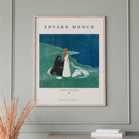 Two Women At The Seashore By Edvard Munch Printable Wall Etsy