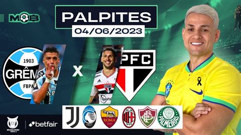 Palpites De Futebol Para O Dia 04 06 2023 Bilhete Pronto Domingou No