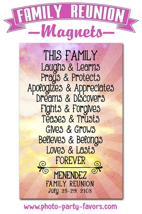 Personalized Family Reunion Favors for a Lifetime of Memories