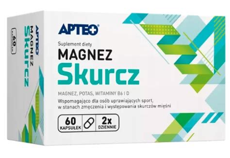 MAGNEZ SKURCZ witamina B potas Apteo 60 kapsułek 15015728539 Allegro pl