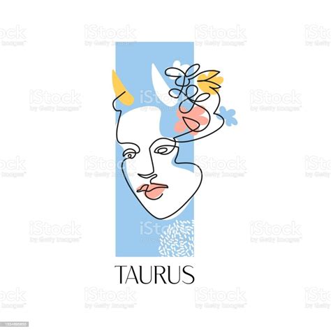 Taurus Zodiac Sign The Symbol Of The Astrological Horoscope Vector