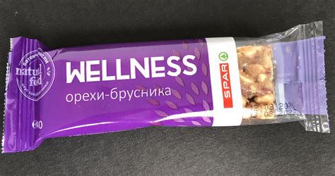 Батончик мюсли SPAR Орех с брусникой "Naturland" Wellness | отзывы