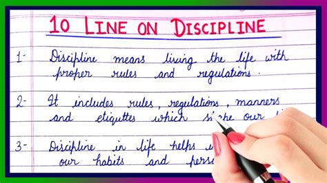 Lines On Discipline In English Essay On Discipline In English