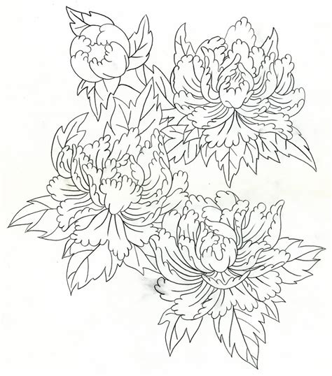 Peony Silhouette At Getdrawings Free Download