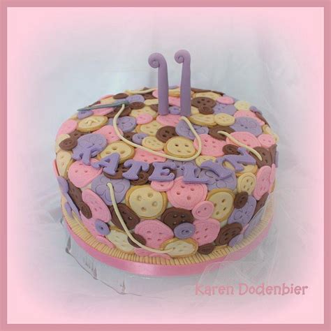 Button Cake Decorated Cake By Karen Dodenbier CakesDecor