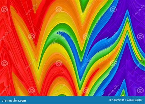 Motion Blurred Picture Of A Gay Rainbow Flag During Pride Parade