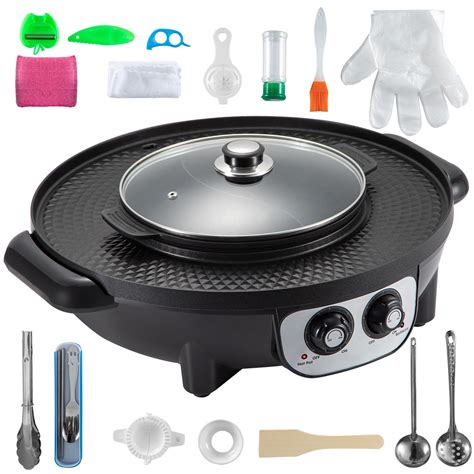 Kffkff In Electric Bbq Pan Grill Hot Pot Portable Hot Pot Bbq Grill W Walmart