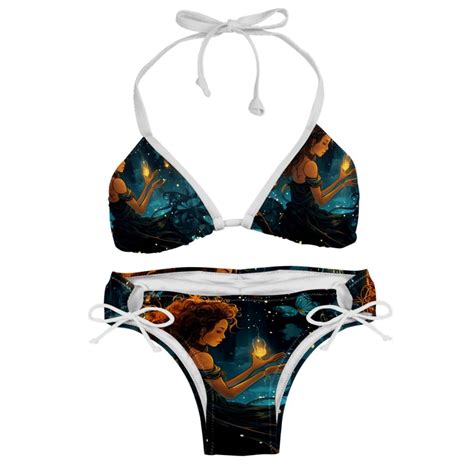 Fireflies Detachable Sponge Adjustable Strap Bikini Set Two Pack