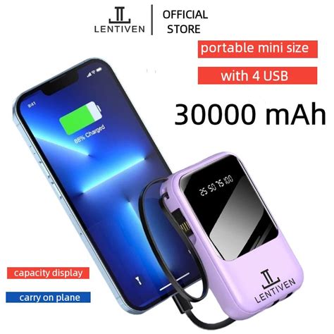 Jual Lentiven Powerbank Mah Mini With Usb Fast Charging Bh