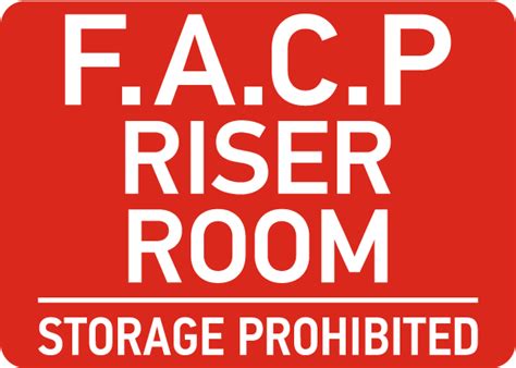 F.A.C.P Riser Room Sign - Claim Your 10% Discount