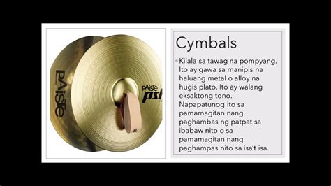 Mapeh Music Mga Instrumentong Bumubuo Sa Pangkat Ng Rondalya Drum And