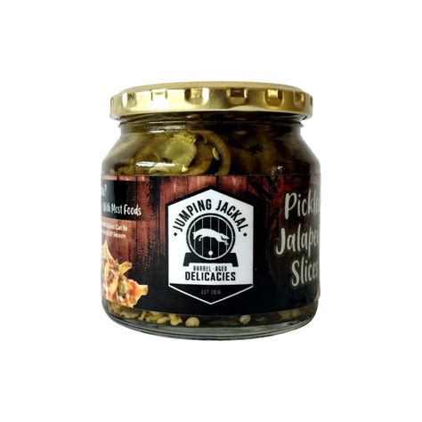 Pickled Jalapeño Slices Jar Jumping Jackal