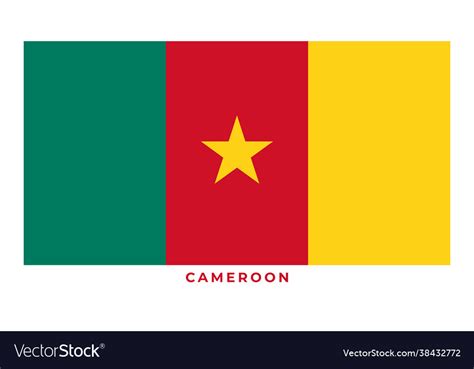 National flag cameroon Royalty Free Vector Image