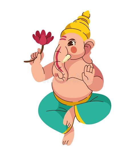 Lord Ganesha Para Ganesh Chaturthi Ilustración del Vector Ilustración