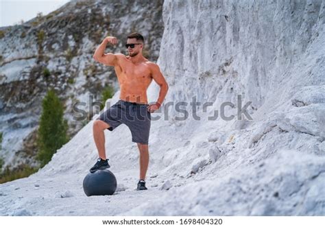 Strong Bodybuilder Naked Torso Posing Outdoor Stock Photo Shutterstock