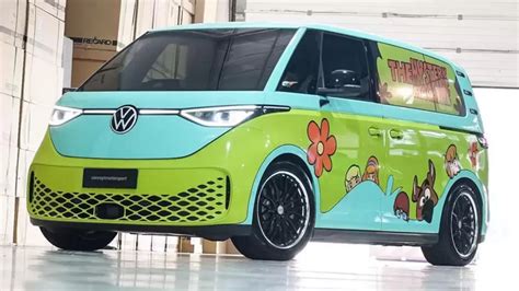 indonesian man coverts volkswagen idbuzz  scooby doo themed