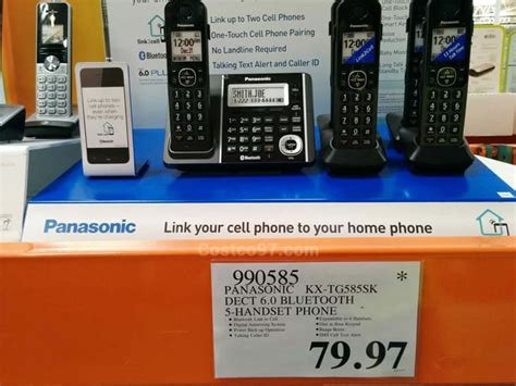 Panasonic DECT 6.0 Bluetooth 5-Handset Phone - Costco97.com