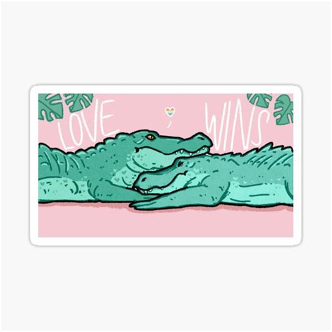 Gay Pride Alligators Gaytors Sticker By Windenbeak Redbubble
