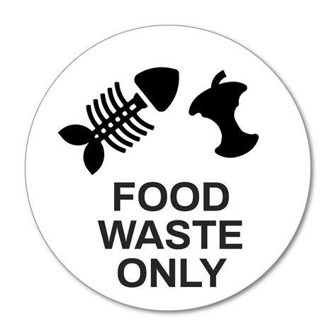 Food Waste Only Recycle Sticker Decal Window Sign Graphic Bin Car