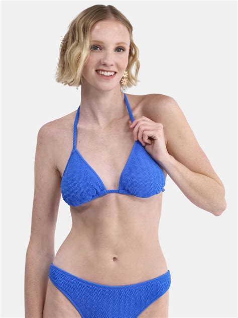 No Boundaries Herringbone Triangle Bikini Top Walmart