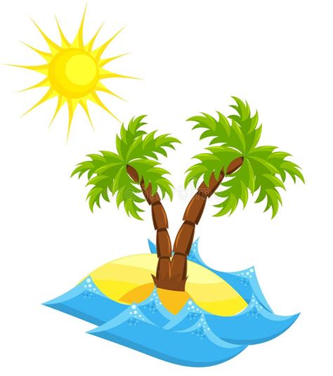 summer island stock vector illustration  remote island